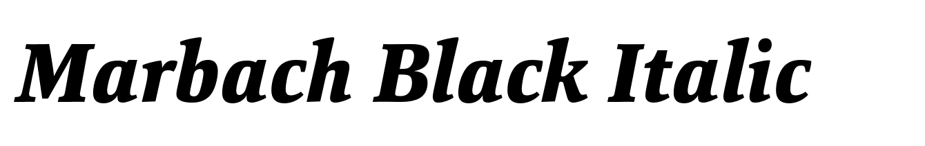 Marbach Black Italic